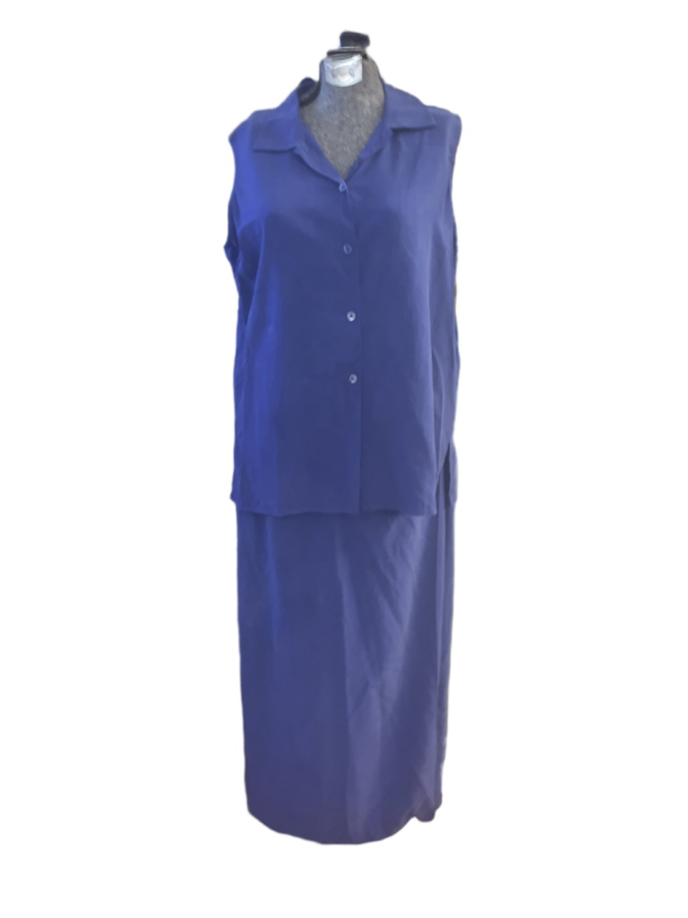 Women's Unbranded Blue silk Skirt Set 12